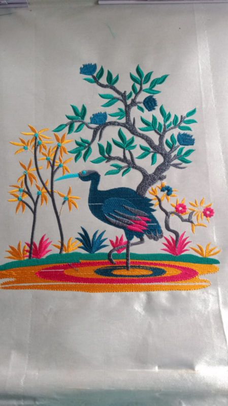 Cotton embroidery thread work, for Garments