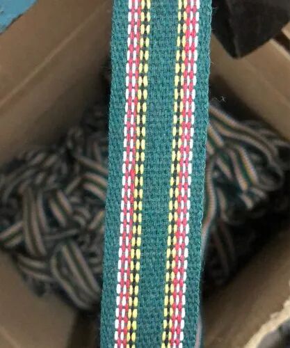 Striped Cotton Webbing Tapes, Width : 2 inch