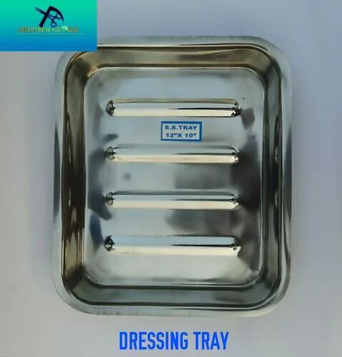 Meditech global Stainless Steel Tray, for Hospital, Size : 8 x 6 inch