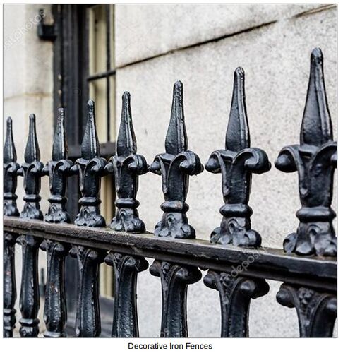 Decorative Iron Fence, for Boundaries, Wall, Length : 6ft, 7ft