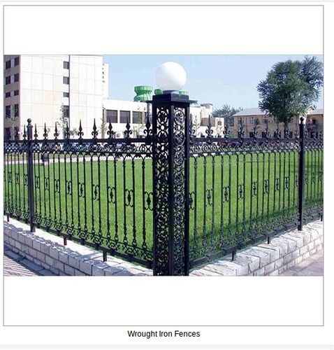 Polished Wrought Iron Fencing Grills, for Boundaries, Wall, Length : 6ft, 7ft