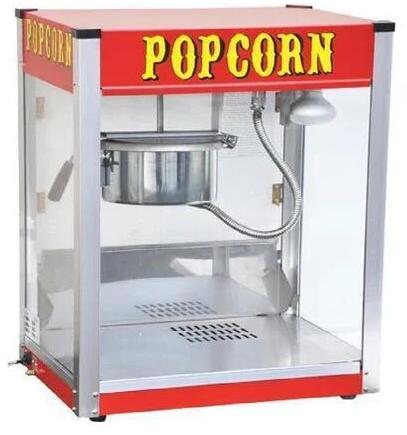 Stainless Steel Automatic Popcorn Machine, Voltage : 220V