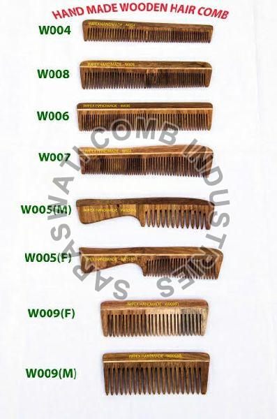 Handmade  Wooden Hair Comb Set