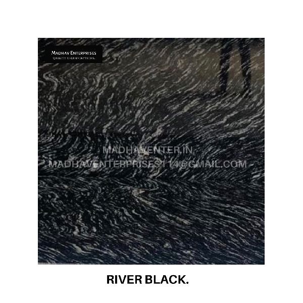 River Black Rough Granite Block