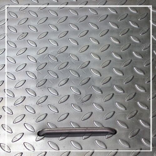 Full Floor (Square) Steel/Stainless Steel Gi Manhole Cover, Color : Silver