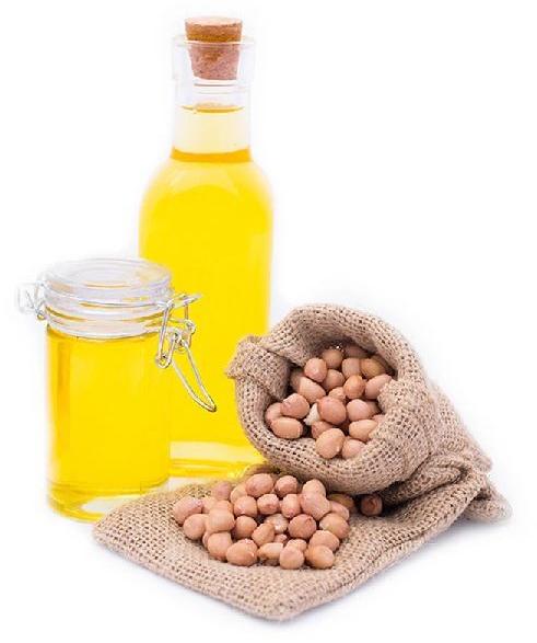 Cold pressed groundnut oil, for Cooking, Packaging Type : Plastic Bottle, Plastic Can