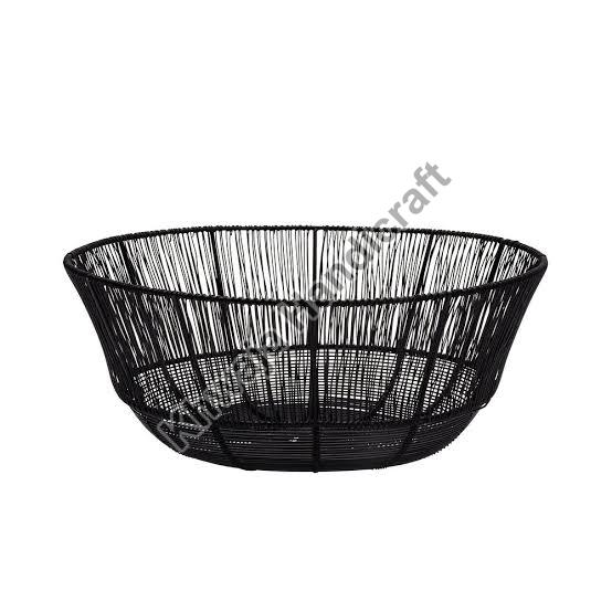 Round Metal Plain Iron Bowl Basket, for Gift Purpose, Hotel, Restaurant, Home