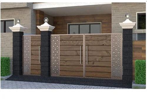Wood Perforated Security Doors, Open Style : Swing