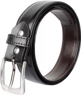 Margaux Polished Plain Mens PU Belt, Color : Black
