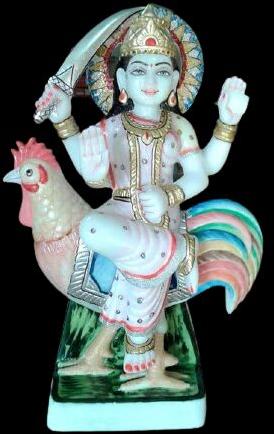 Polished Marble Murga Chadi Statue, for Shiny, Pattern : Printed