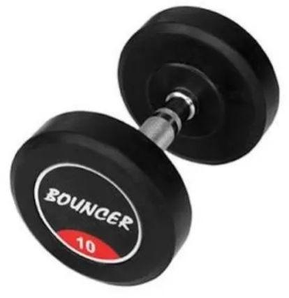 Black Round Metal Bouncer Dumbbells, Feature : Hard Structure, Rust Proof
