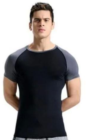 Mens Lycra Half Sleeve Gym T-Shirt, Size : All Sizes