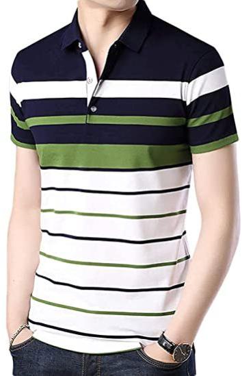 Multicolor Half Sleeves Cotton Mens Polo T-Shirt, for Casual, Size : XL