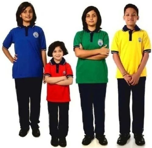 Blue Half Sleeves School Sports Uniform, Gender : Unisex