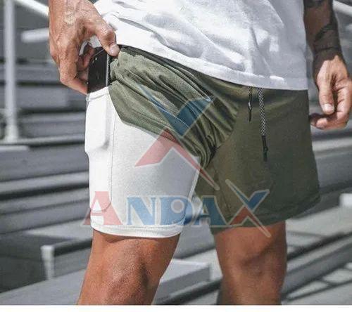 Polyester Mens Gym Shorts, Occasion : Sports Wear
