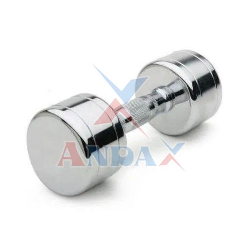 Silver Round Polished Steel Dumbbells, for Gym Use, Feature : Hard Structure, Rust Proof