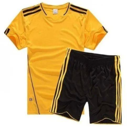 Yellow and Black Football Dress, Size : M to XXL