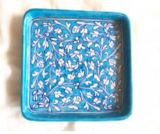 Printed Hand Painted Ceramic Tray, Color : Multicolor