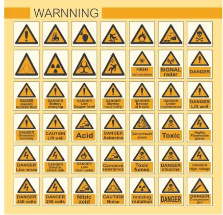 Supreme Creation Yellow PVC Warning Safety Signage