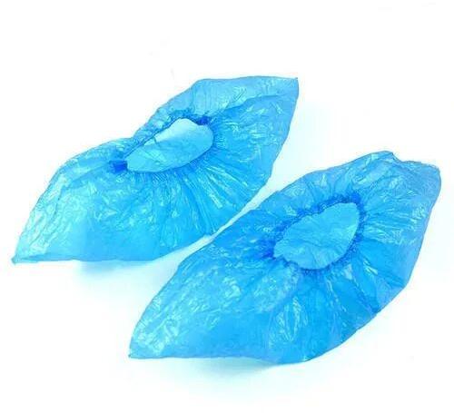 Fiprotech Blue Disposable Plastic Shoe Covers, Pattern : Plain