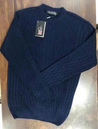 Woolen Mens Plain Sweater, Size : M-XXL