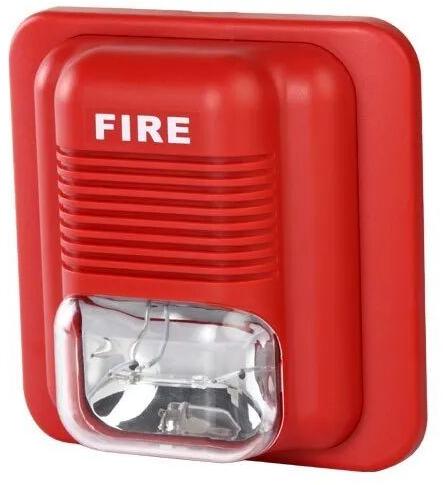 Ravel Strobe Fire Alarm Hooter, Color : Red