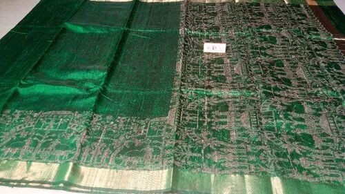 Pure Dupion Raw Silk Handloom Saree, Occasion : Party Wear