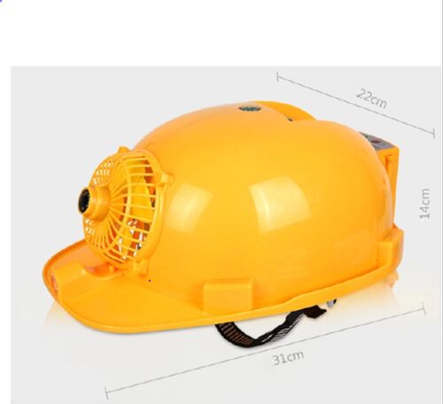 ABS Safety Helmet with Solar, Color : Yellow