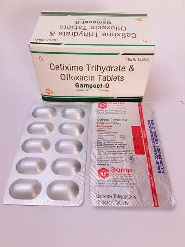 Gampcef O Cefixime And Ofloxacin Tablets, Packaging Type : Box