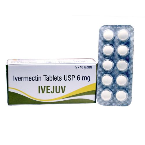 IVEJUV Ivermectin Tablets, Packaging Size : 5*10 (50 Tablets)