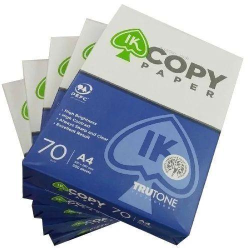70 Gsm IK A4 Size Paper, for Photocopy, Color : Natural White