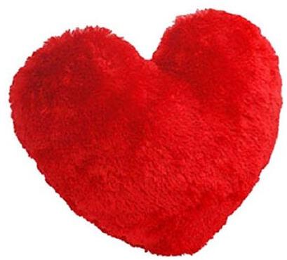 Soft Fabric Heart Shape Cushion, Color : Red
