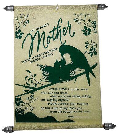 Mothers Day Scroll Card, Color : Green
