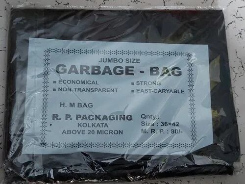 Plastic Biodegradable Garbage Bags, Color : Black