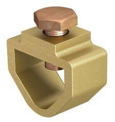 Polished Brass Rod To Tape Clamp, for Earthing