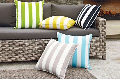 Striped outdoor cushion, Color : White, Blue, Green, Yellow