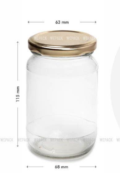 Clear 250ml Round Glass Jar, for Jam/caviar, Pattern : Plain