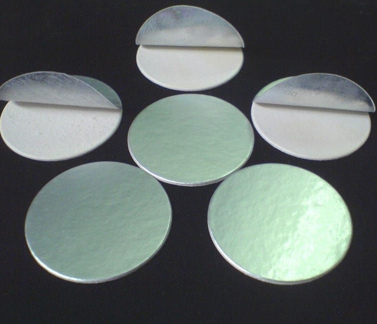 Silver Round Glass Jars Induction Sealing Wad, Pattern : Plain