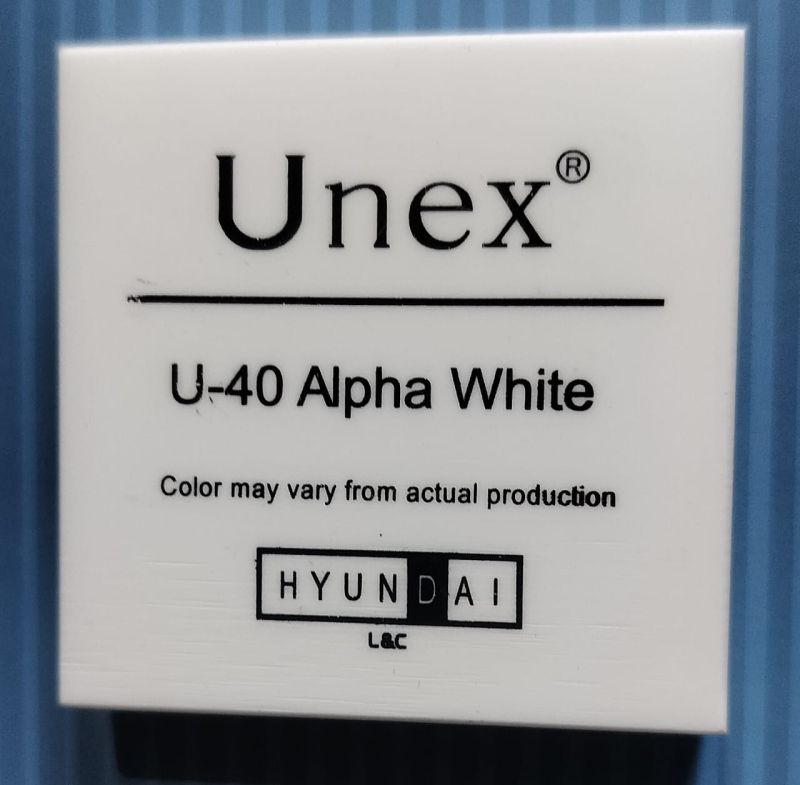 hyundai unex alpha white corian sheet