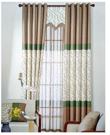 Printed Jacquard Window Curtains, Size : 7 Ft