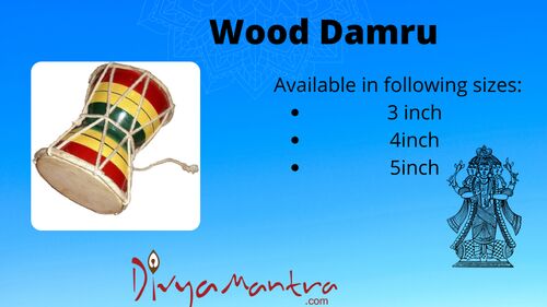 Divya Mantra Wooden Damroo, Packaging Type : Box