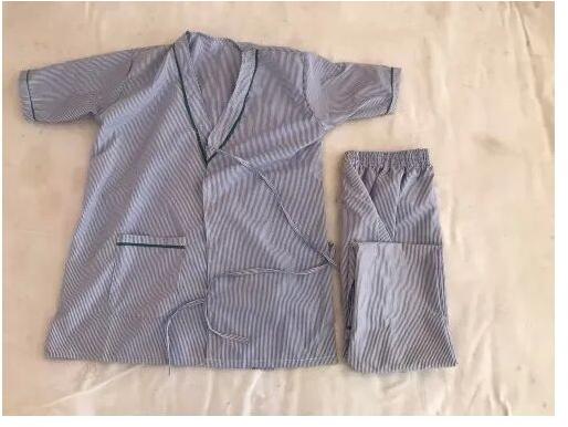 Polyester cotton Strips plain Hospital Patient Dress, Gender : Unisex
