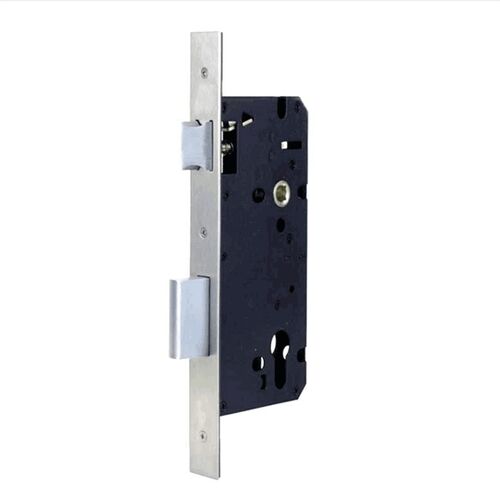 Black Coated Stainless Steel 50-100gm Mortise Door Lock Body, Size : 45x45 mm