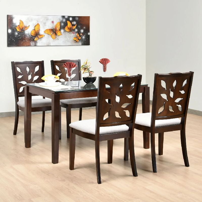 4 Seater Dining Table Set, for Hotel, Home, Feature : Termite Proof, Quality Tested, Crack Resistance