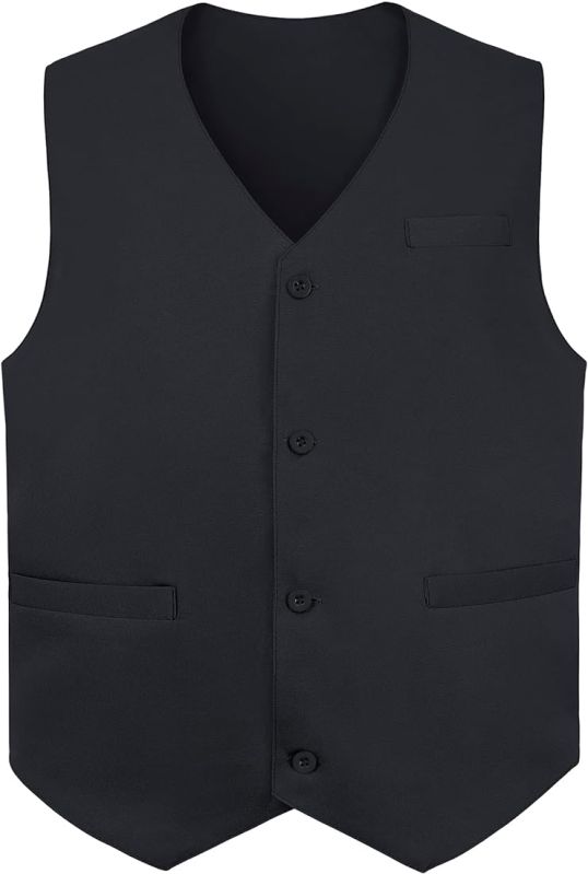 Plain Cotton Waiter Waistcoat, for Hotel Wear, Technics : Machine Made