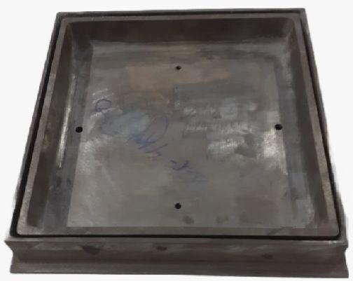 Rectangular Recessed Cast Iron Manhole Cover, for Construction, Industrial, Size : 150-600mm