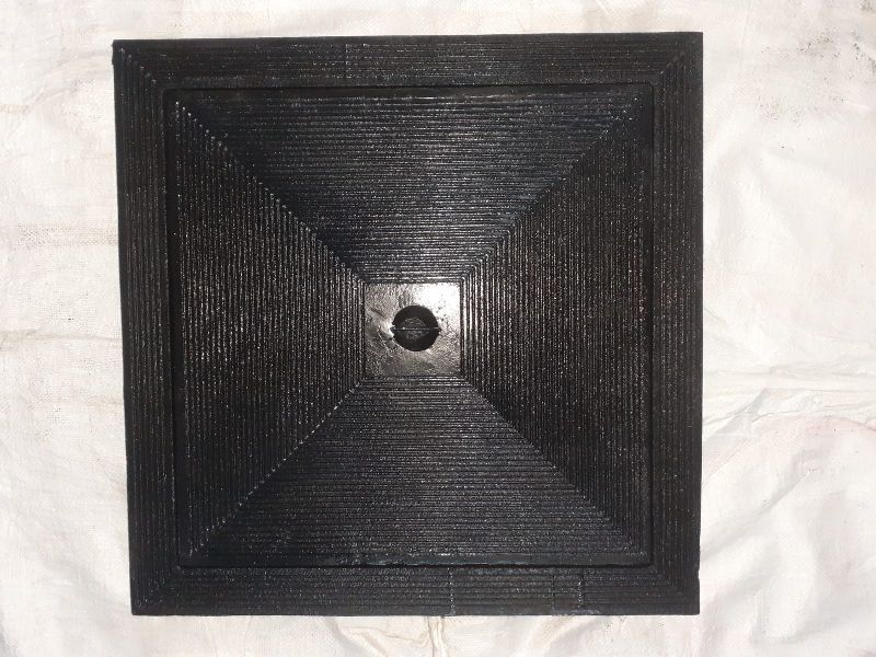 Square Romanian Cast Iron Manhole Cover, for Construction, Industrial, Public Use, Size : 300-700mm