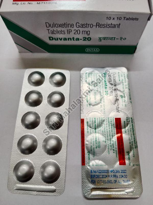 Duvanta 20 Mg (Duloxetine) Tablet