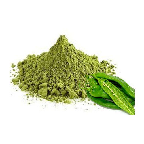 Organic Dehydrated Green Chili Powder, for Cooking, Certification : FSSAI Certified