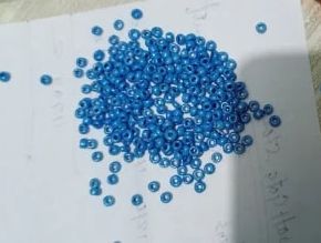 Opaque Blue Glass Beads, for Clothing, Jewelry, Rakhi, Garments Shoes, Pattern : Plain